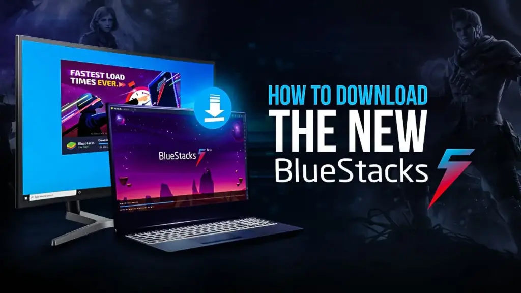 Blue Stack Emulator 5 banner to run Whatsapp gold for PC
